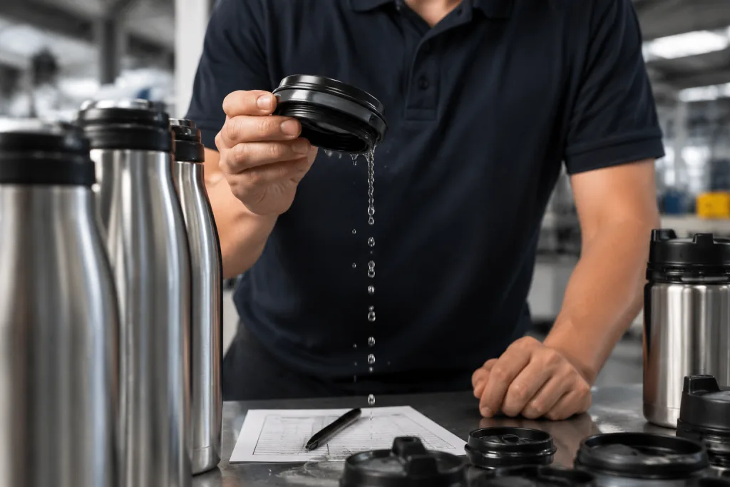 Lids leak after the sample