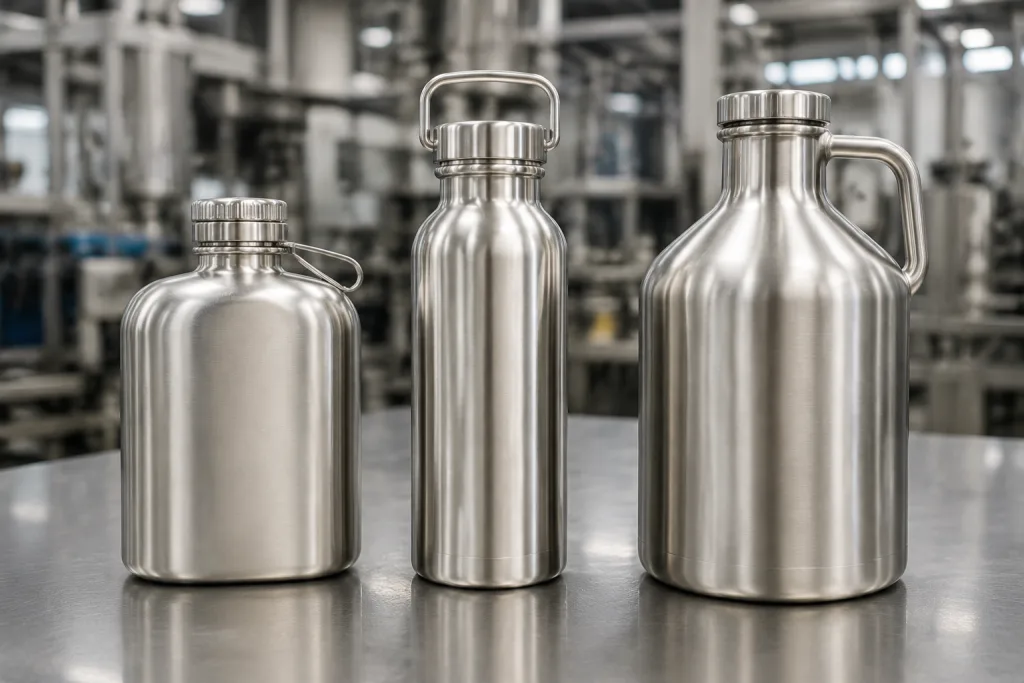 Compare canteen, bottle, and growler specs