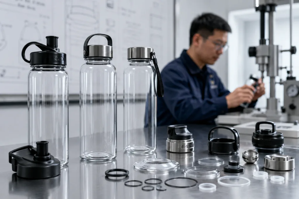 Lids, seals, and leak control