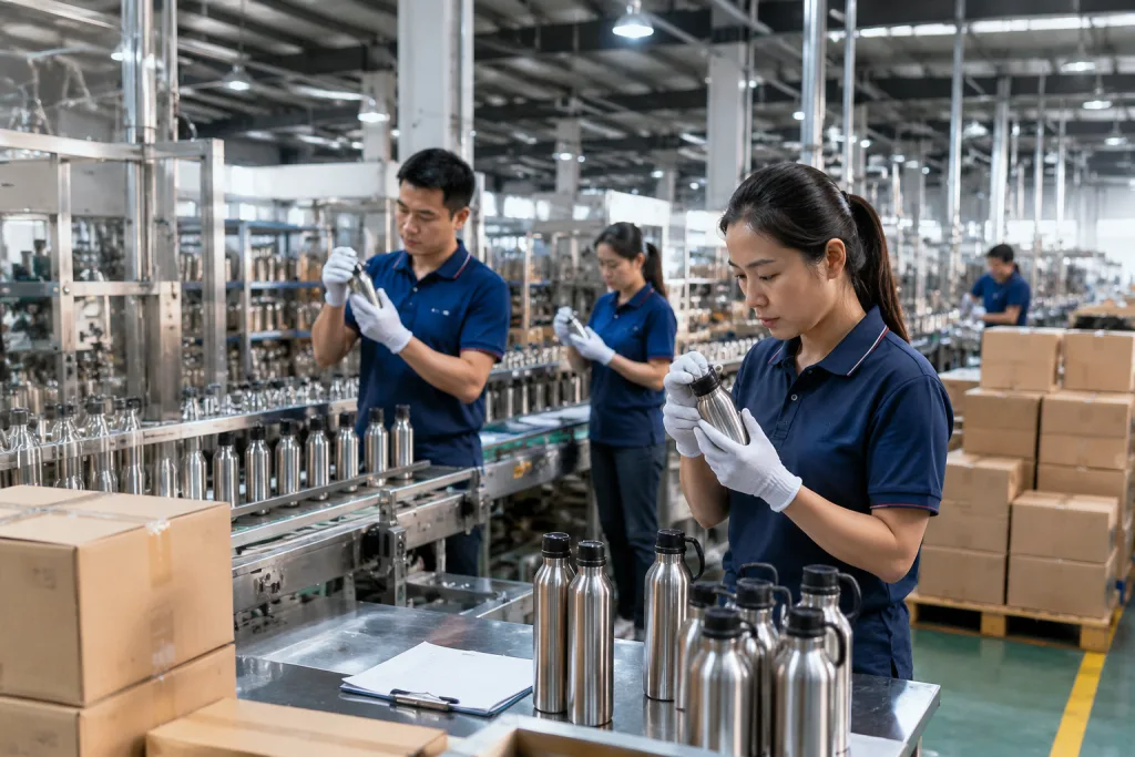 Stainless steel drinkware factory guide for custom B2B buyers