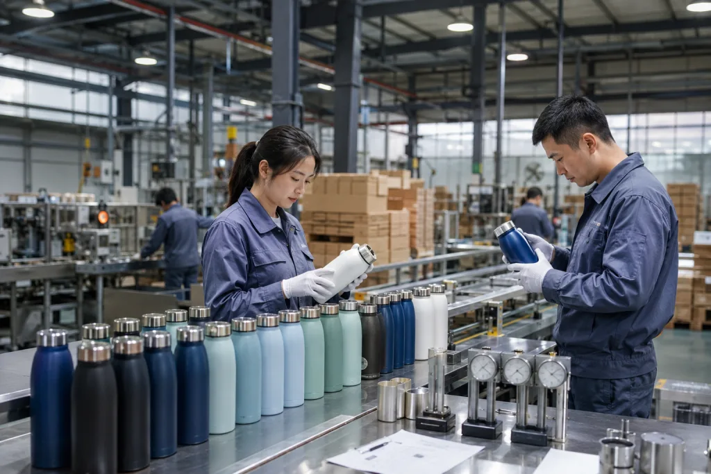 Vacuum insulated bottle customizable buyer framework for B2B orders