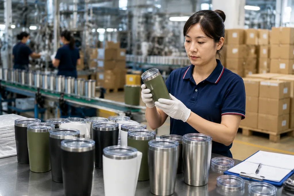 Vendor coffee mug buyer guide: custom travel tumbler QC plan