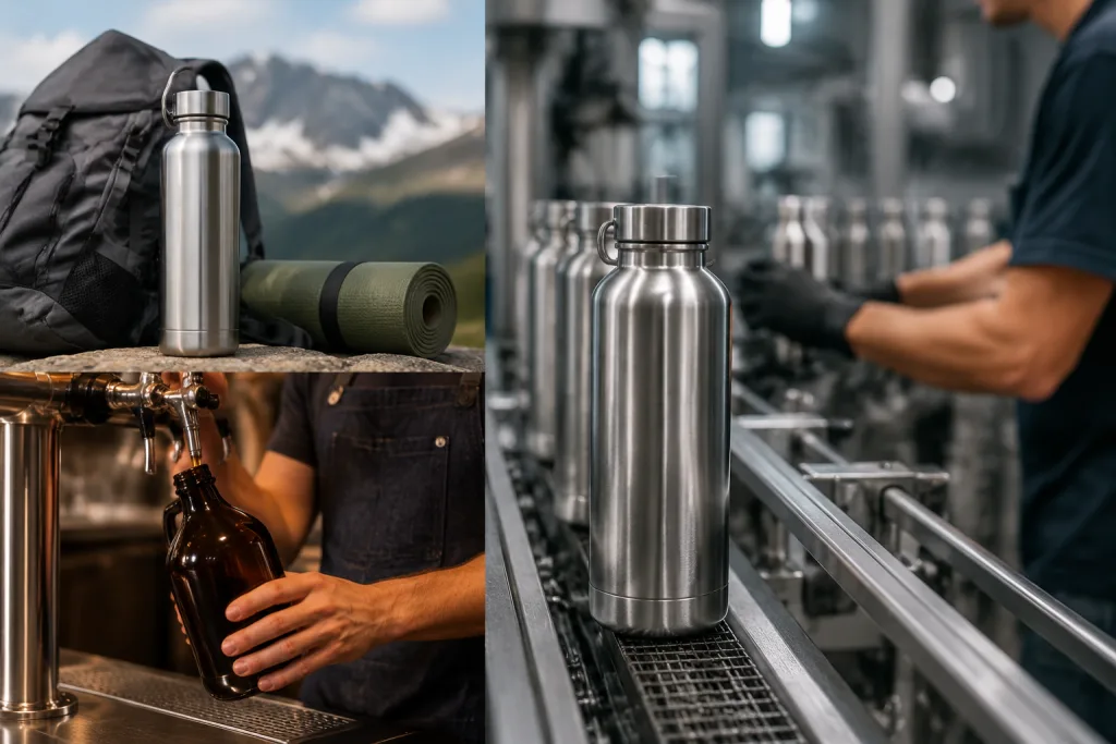 Canteen versus growler use cases