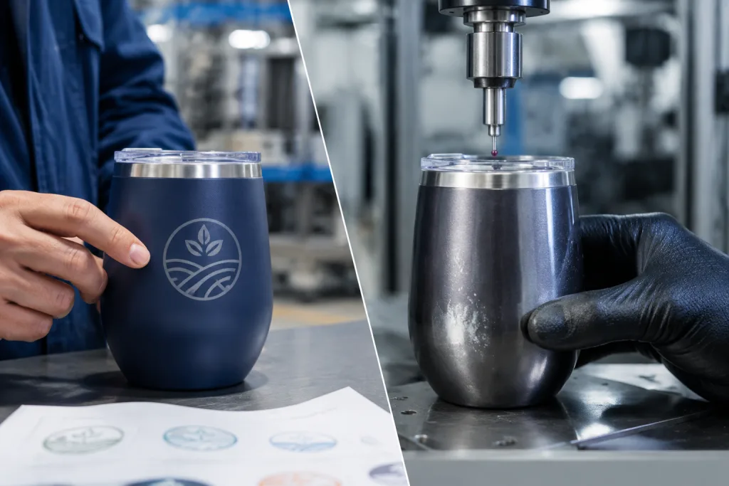 Decoration: logo visibility versus durability
