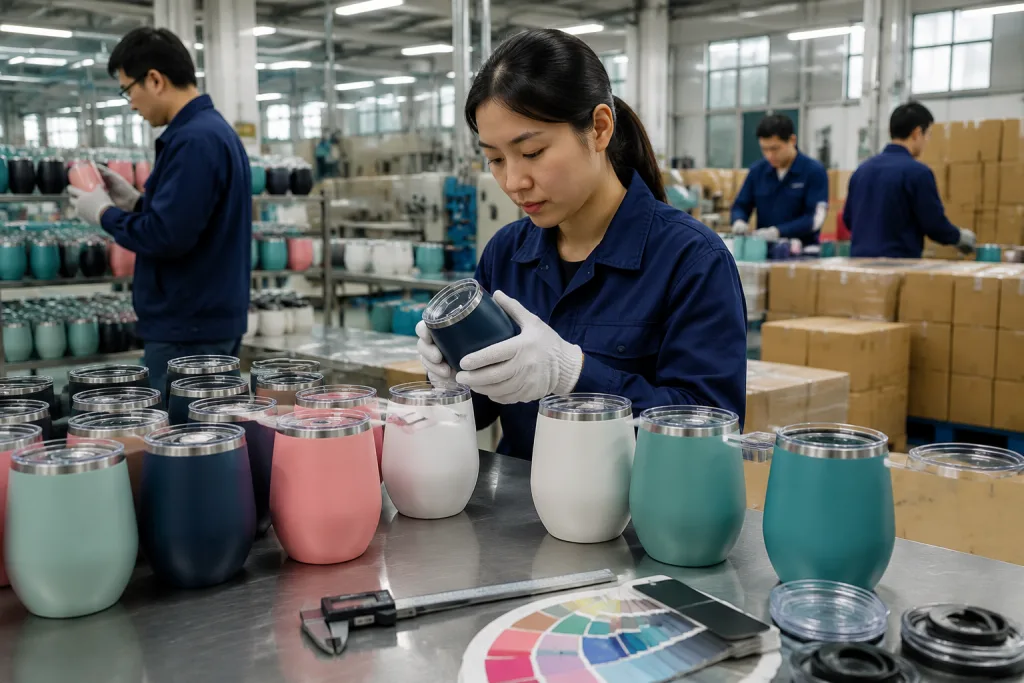 Wine tumbler supplier spec sheet for custom drinkware buyers